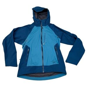 REI Co-op Women’s Taku Waterproof Two Tone Blue Full Zip Jacket Size Medium